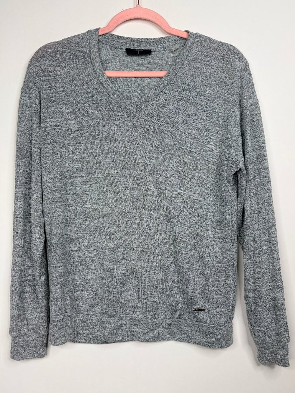2/$30 T TAHARI V-Neck Sweater Heather Gray XS #A4846 - Picture 3 of 8